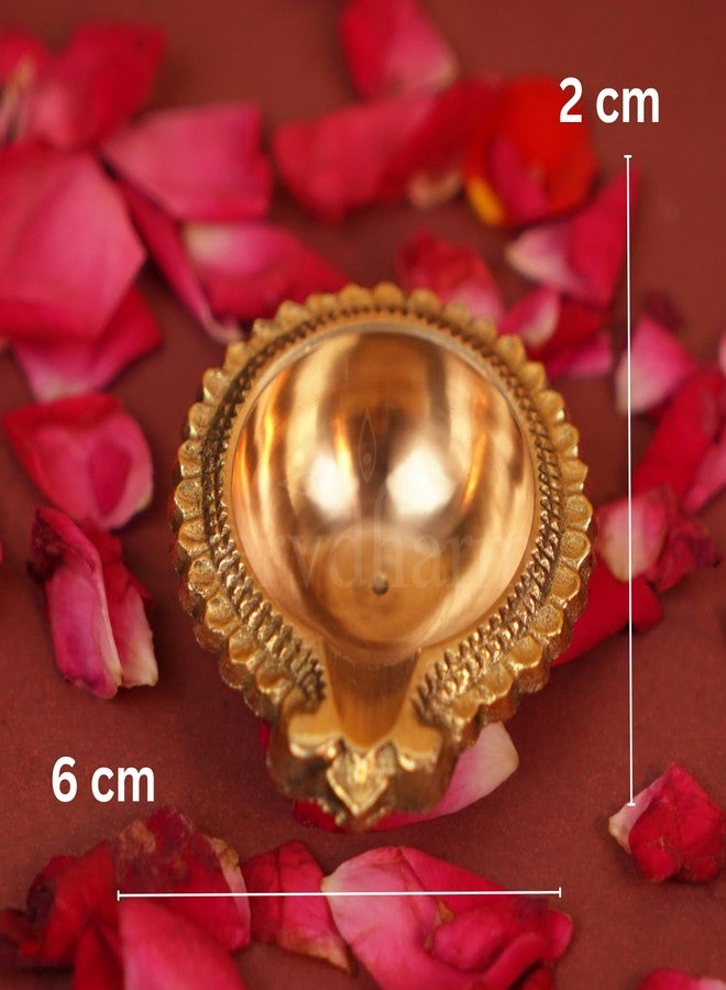 ServDharm 100% Pure Brass Kuber Diya for Puja | Deepam Deepak Kundulu Pooja Brass Diya | Pital Diya for Pooja Set of 2 | Kuber Diya for Diwali & Return Gifts - Image 5